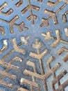 Drain cover detail Royalty Free Stock Photo