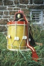 Detail of Drum, Daniel Boone Homestead Brigade of American Revolution, Continental Army, Historical Reenactment Royalty Free Stock Photo