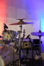 Detail of drum set with hihat