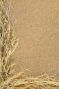 Detail of dry grass hay and OSB, oriented strand b Royalty Free Stock Photo