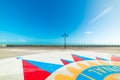 detail of Edward B Night pier windrose on a sunny day