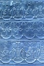 Detail of Ancient Hieroglyphics Blue