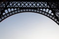 Detail of Eiffel tower from bottom Royalty Free Stock Photo
