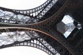 Detail of Eiffel tower from bottom Royalty Free Stock Photo