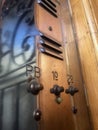 Detail of an electric intercom in a building Royalty Free Stock Photo