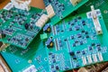Detail of an electronic printed circuit board Royalty Free Stock Photo