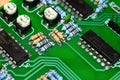 Detail of an electronic printed circuit board Royalty Free Stock Photo