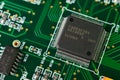 Detail of an electronic printed circuit board Royalty Free Stock Photo