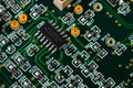 Detail of an electronic printed circuit board Royalty Free Stock Photo