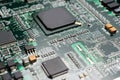 Detail of an electronic printed circuit board Royalty Free Stock Photo