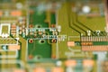 Detail of an electronic printed circuit board PCB useful as a background Royalty Free Stock Photo