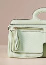 Detail of an elegant women\'s handbag