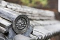 Detail on End of Roof Gable in Japan Royalty Free Stock Photo