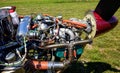 Detail of the engine of an ultralight cockpit Royalty Free Stock Photo