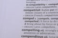 Detail Of English Dictionary Page And Word Explanation Of - compatriot Royalty Free Stock Photo