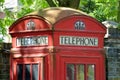 Detail of English telephone box