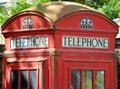 Detail of English telephone box