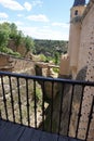 Detail of entrance bridge at Alcazar of Segovia Castle