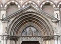 Detail of the entrance door of the ancient Christian Church Royalty Free Stock Photo