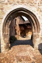 Detail of entrance into loket castle Royalty Free Stock Photo