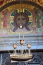 Detail of entrance in Naval Cathedral - Saint-petersburg Royalty Free Stock Photo