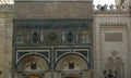 Detail of the entrance of an old mosque in Cairo, Egypt. With polychrome drawings