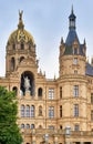 Detail from the entrance of the Schwerin castle with rider. Mecklenburg-Western Pomerania, Germany