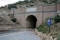 Detail of the entrance to the Chubut central railway tunnel in Gaiman, today it is out of operation