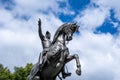 Detail of the Equestrian statue of General Jose de San Martin