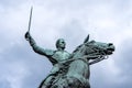 Detail of equestrian statue of Simon Bolivar the Liberator