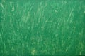 detail of erased chalk traces on a green chalkboard