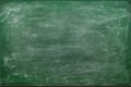 detail of erased chalk traces on a green chalkboard