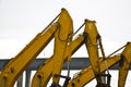 The detail of excavator Construction Equipment Royalty Free Stock Photo