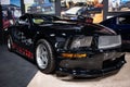 Detail of exclusive black colored Shelby Mustang GT500 Super Snake Prudhomme Edition racing car Royalty Free Stock Photo