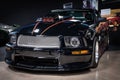 Detail of exclusive black Shelby Mustang GT500 Super Snake Prudhomme Edition racing car