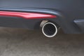 Detail exhaust pipe of a car.