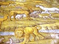 Detail from the expulsion from the Garden of Eden in Capri Church