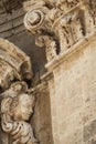 Detail of the exterior facade of a Baroque church in Salento - Italy Royalty Free Stock Photo