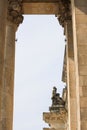 Detail exterior of Reichstag building in summer