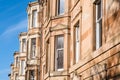 Detail of the Exterior of Traditional Scottish Sandstone Houses Royalty Free Stock Photo