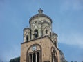 Ceramics colored bell tower of the cathedrale of Amalfi in Italy. Royalty Free Stock Photo