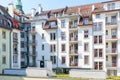 Detail of the facade of apartment building Royalty Free Stock Photo