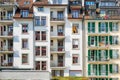 Detail of the facade of apartment building Royalty Free Stock Photo