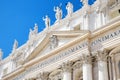 Detail of the facade of the Basilica of Saint Peter, Vatican City, Italy