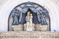 Detail of the facade of the cathedral of Orvieto, Umbria, Italy. Royalty Free Stock Photo