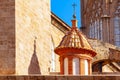 Tiled rooftop and belfry of the church Royalty Free Stock Photo