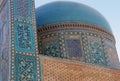 Detail of the facade and the dome of the mausoleum of Ali Usto Nasafi