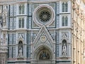 Detail facade of Florence Cathedral Duomo in Italy Royalty Free Stock Photo