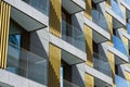 Detail of the facade of a modern apartment building Royalty Free Stock Photo