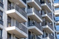 Detail of the facade of a modern apartment building Royalty Free Stock Photo